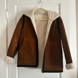 Marine layer Loni Sherpa/corduroy reversible coat